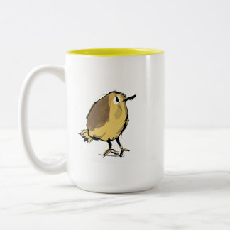 ute Yellow Bird Illustrated Ceramic Coffee Mug