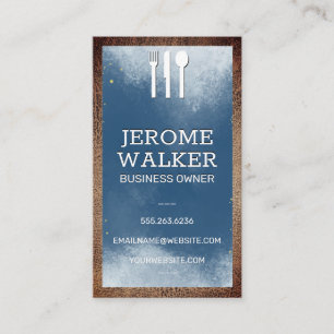 Utensil Logo   Culinary Business Card