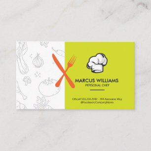 Utensils Chef Restaurant Owner Business Card