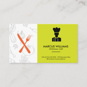 Utensils Culinary Chef Restaurant Owner Business Card