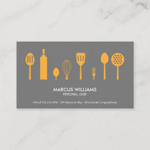 Utensils Executive Chef Business Card