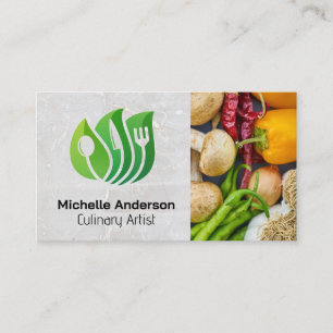 Utensils Natural Logo   Fresh Produce Business Card