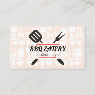 Utensils Restaurant   Barbecue   Chef Business Card