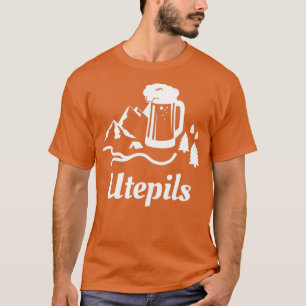 Utepils Drinking Beer in Norway Norwegian Word T-Shirt