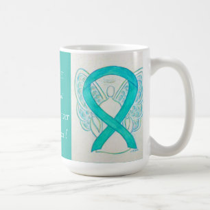 Uterine Cancer Awareness Ribbon Angel Custom Mug