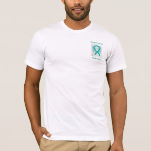 Uterine Cancer Awareness Ribbon Angel Custom Tee