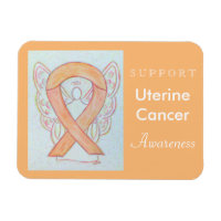 Uterine Cancer Awareness Ribbon Angel Gift Magnets