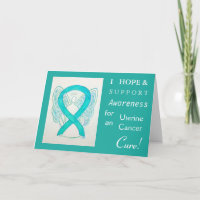 Uterine Cancer Awareness Ribbon Greeting Card