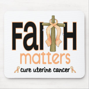 Uterine Cancer Faith Matters Cross 1 Mouse Mat