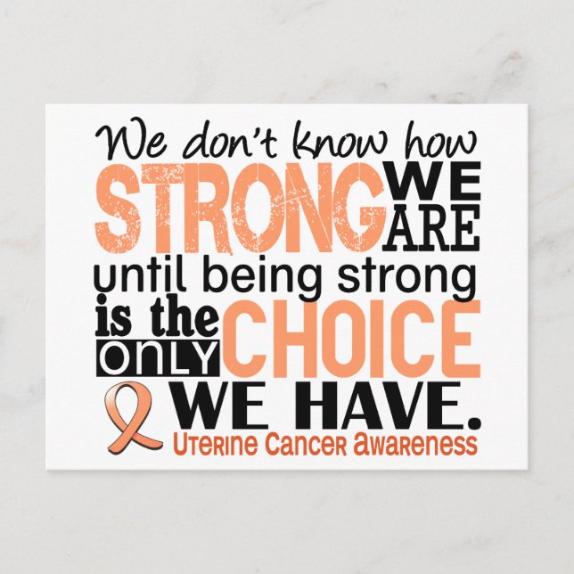 Uterine Cancer How Strong We Are Postcard (Front)