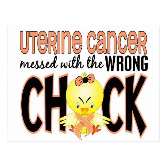 Uterine Cancer Messed With The Wrong Chick Postcard