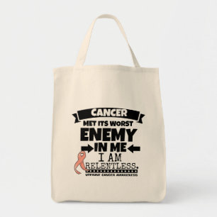 Uterine Cancer Met Its Worst Enemy In Me.png Tote Bag