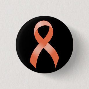 Uterine Cancer Peach Ribbon 3 Cm Round Badge