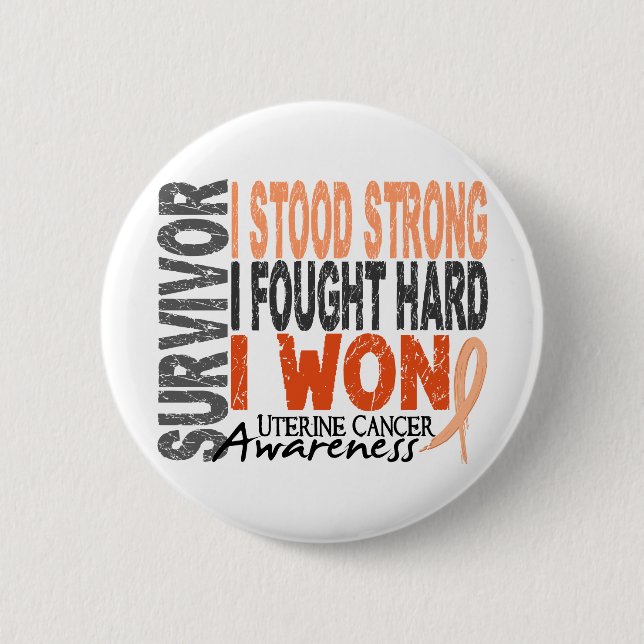 Uterine Cancer Survivor 4 6 Cm Round Badge (Front)