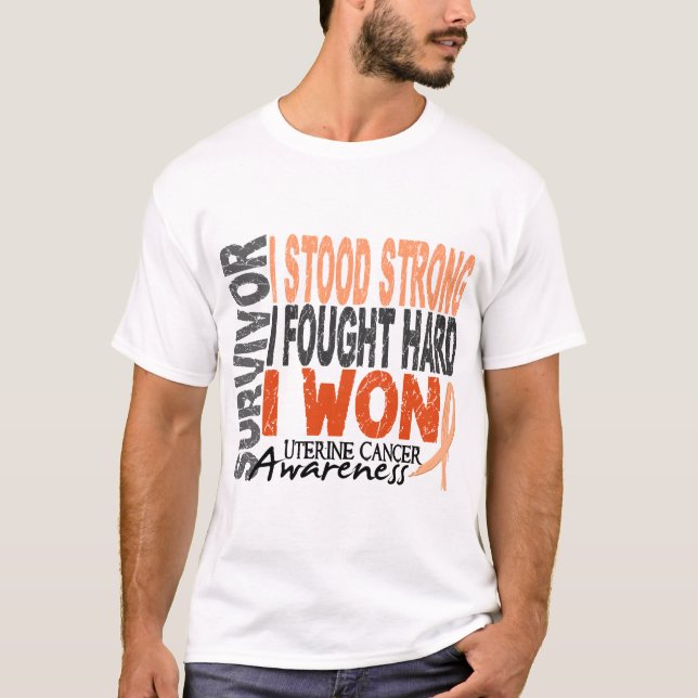 Uterine Cancer Survivor 4 T-Shirt (Front)