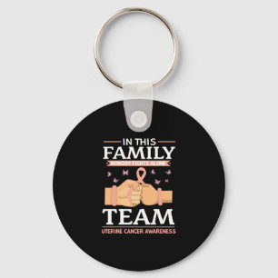Uterine Cancer Warriors Nobody Fights Alone Key Ring