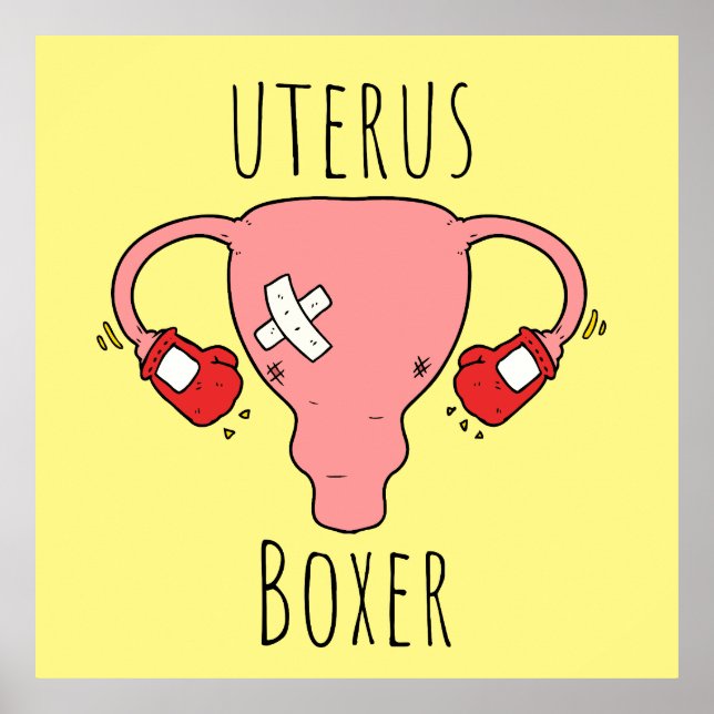 Uterus Boxer /  Uterus Puns / Uterus Jokes Poster (Front)