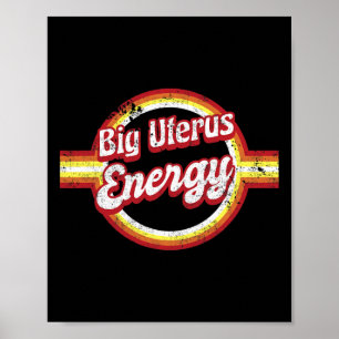 Uterus Energy Retro Feminist Woman's  Poster
