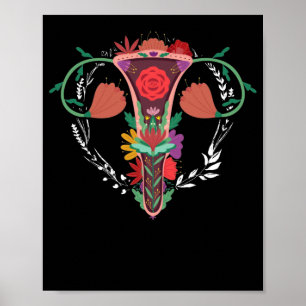 Uterus Flower Women Rights Feminism Pro-Choice Poster