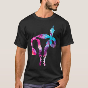 Uterus Shows Middle Finger Feminist Feminism Tie D T-Shirt