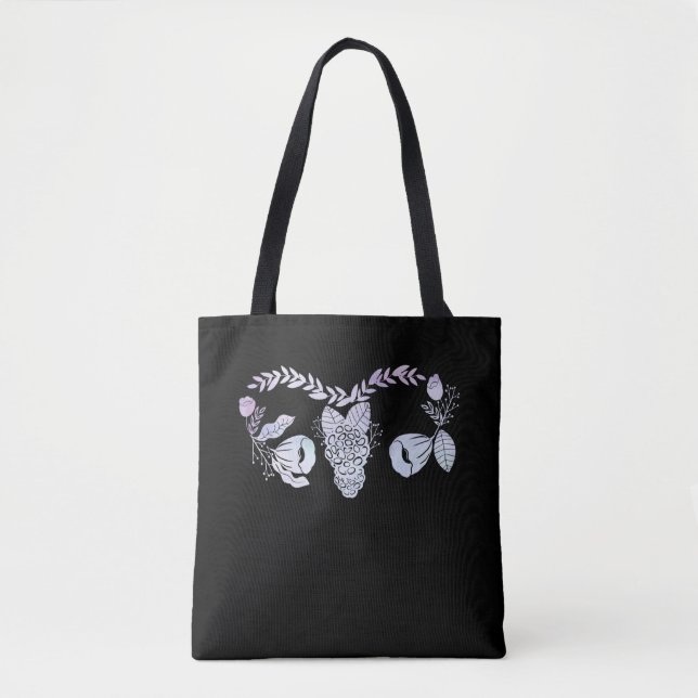 Uterus Surgery Female Floral Hysterectomy Get Well Tote Bag (Front)