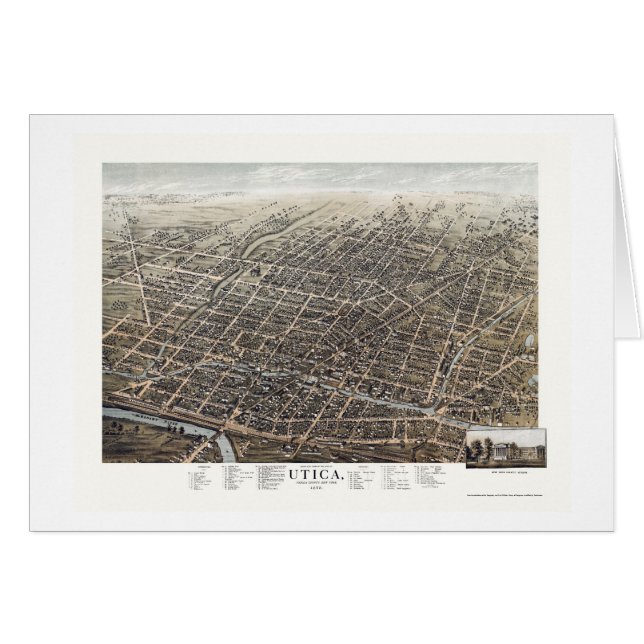 Utica, NY Panoramic Map - 1873 (Front Horizontal)