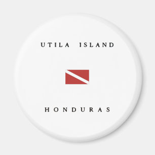 Utila Island Honduras Scuba Dive Flag Magnet