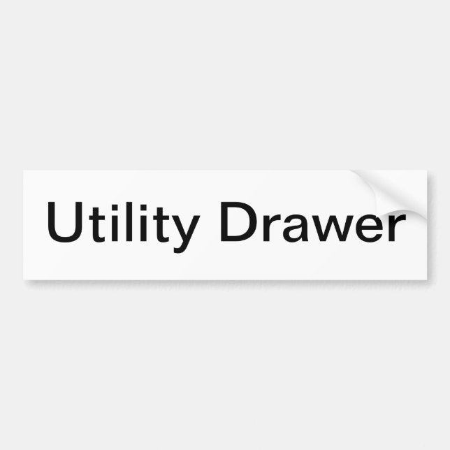 Utility Drawer Label/ Bumper Sticker (Front)