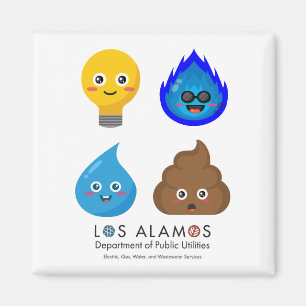 Utility Mascot Magnet