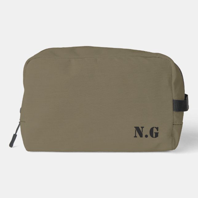 Utility Military Style Army Green Dopp Kit (Back)
