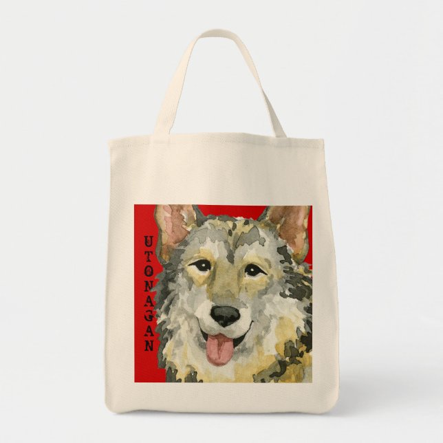 Utonagan Colour Block Tote Bag (Front)
