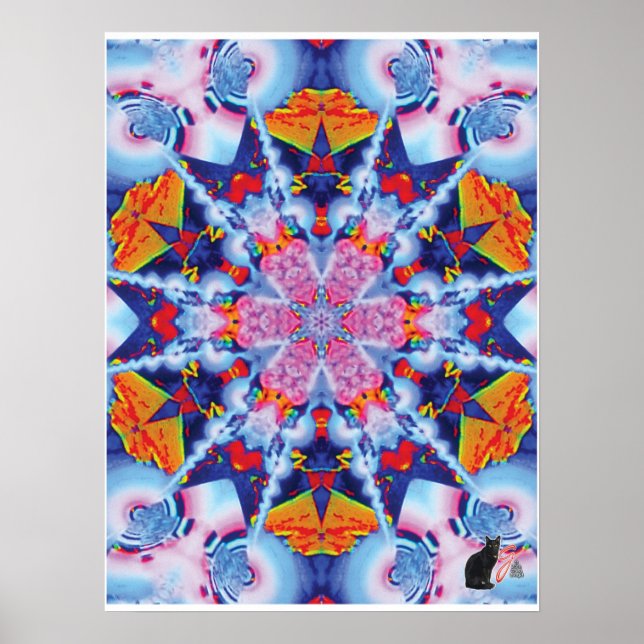 Utopia Kinetic Collage Kaleidoscope Poster (Front)