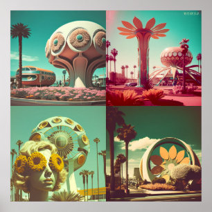 Utopian Tomorrows - (With Drawing Board Logo) Poster