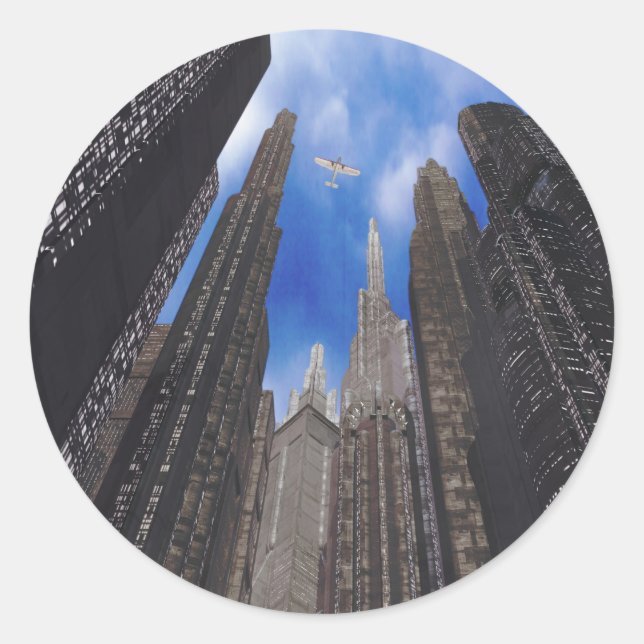 utopolis classic round sticker (Front)