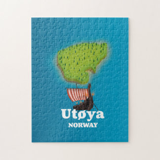 Utøya Norway travel poster Jigsaw Puzzle