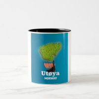 Utøya Norway travel poster