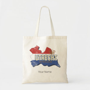 Utrecht Netherlands Map Dutch Vintage Souvenir Tote Bag