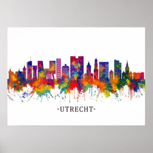 Utrecht Netherlands Skyline Poster