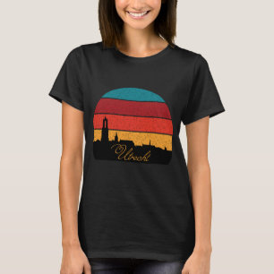Utrecht Netherlands Tower Skyline Retro Travel T-Shirt