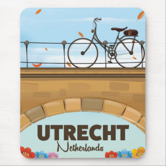 Utrecht Netherlands vacation poster. Mouse Mat