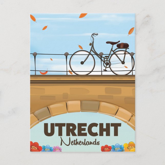 Utrecht Netherlands vacation poster. Postcard (Front)