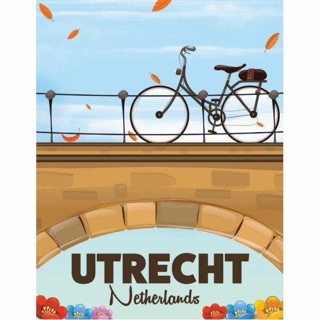 Utrecht Netherlands vacation poster. Standing Photo Sculpture (Front)