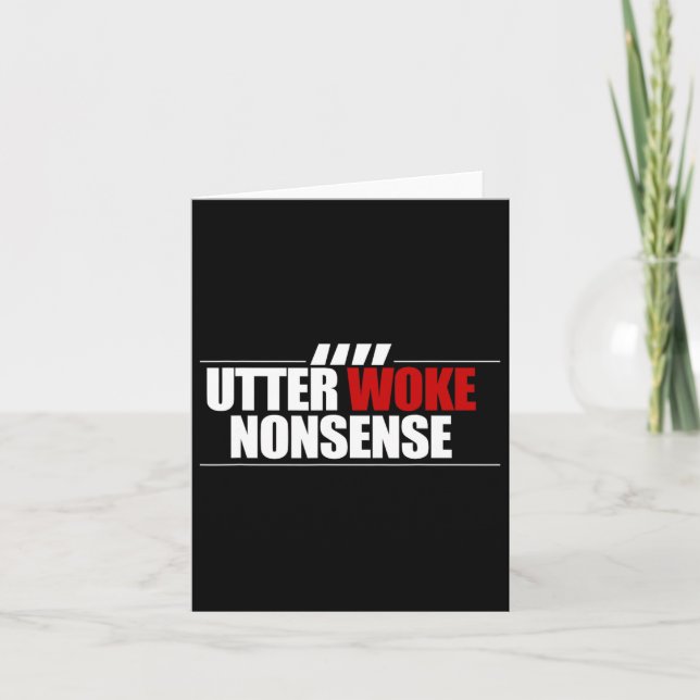 Utter Woke Nonsense Football Soccer Ironic Everton Card (Front)