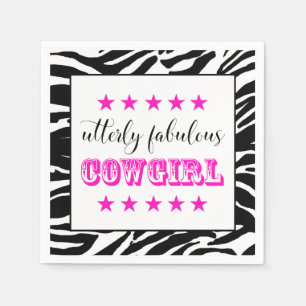 Utterly Fabulous "COWGIRL" Napkin
