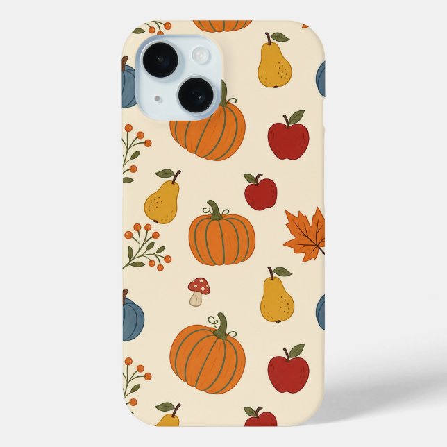 utumn Harvest Pumpkins Fruit Pattern Case (Back)