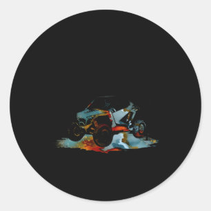 Utv A Little Dirt Never Hurt Mud Riding Sxs Offroa Classic Round Sticker