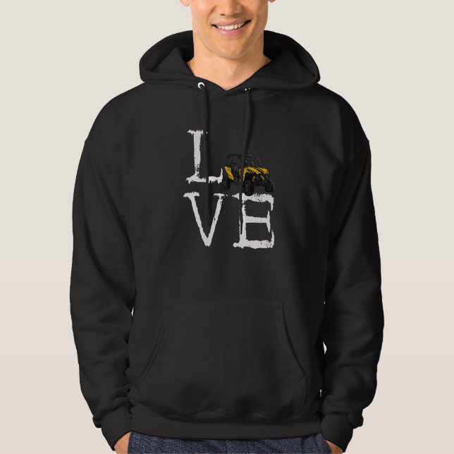 Utv Love 4x4 Vehicle Sxs Racing Quad Mud Hoodie (Front)