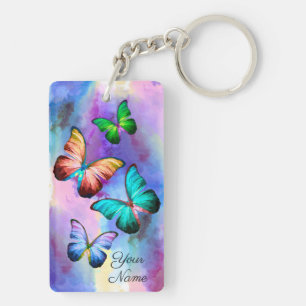 Utvärderingsmeddelande för andningsfrisk Blommigt Key Ring