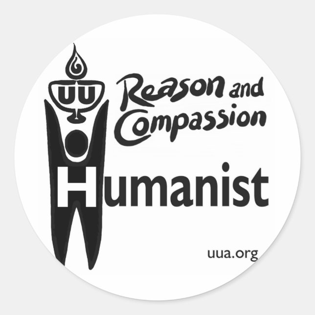 UU Humanist Classic Round Sticker (Front)
