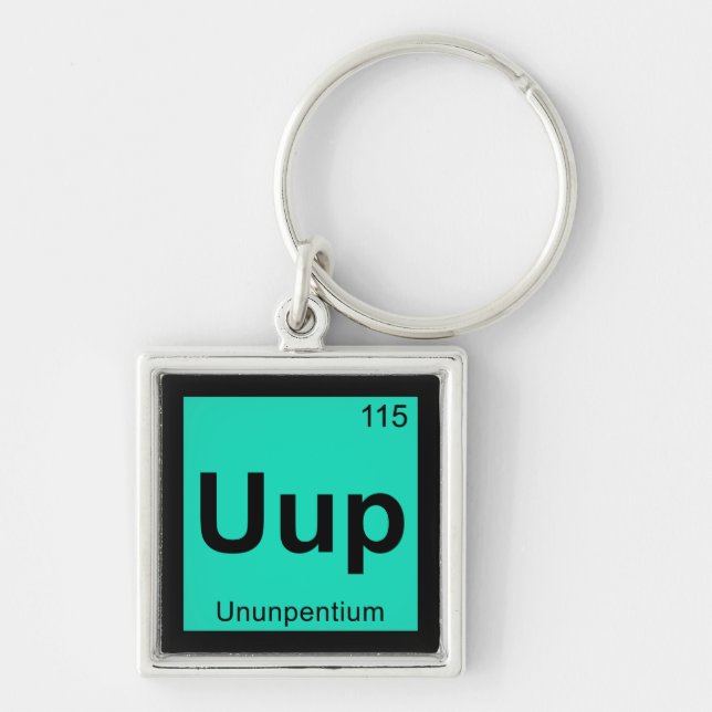 Uup - Ununpentium Chemistry Periodic Table Element Key Ring (Front)